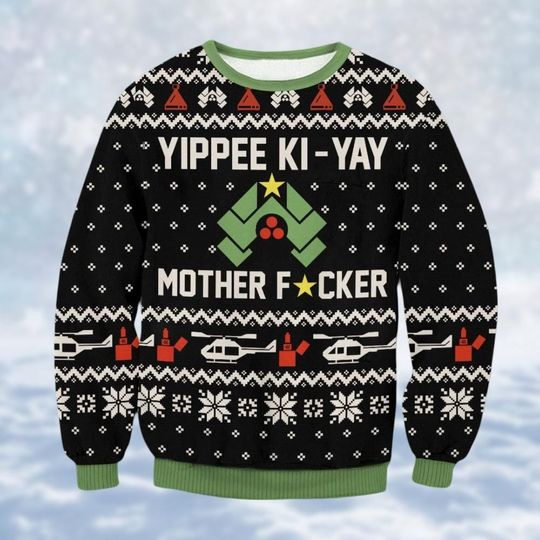 Yippee Ki Yay Ugly Christmas Sweater, Nakatomi Plaza Christmas Sweater, Christmas Movie Merch, Funny Winter Sweater, Gift For Fan