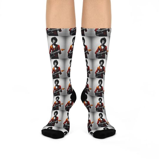 Discover Rock Legend Jimi Hendrix Graphic Socks - Perfect Gift for Music Lovers