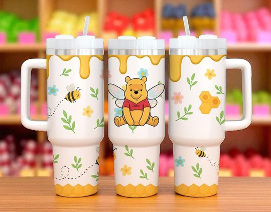 Discover Personalized Winnie the Pooh 40oz Tumbler, Baby Pooh Bear Gifts Disney Pooh Bear Cup, Disney Gift