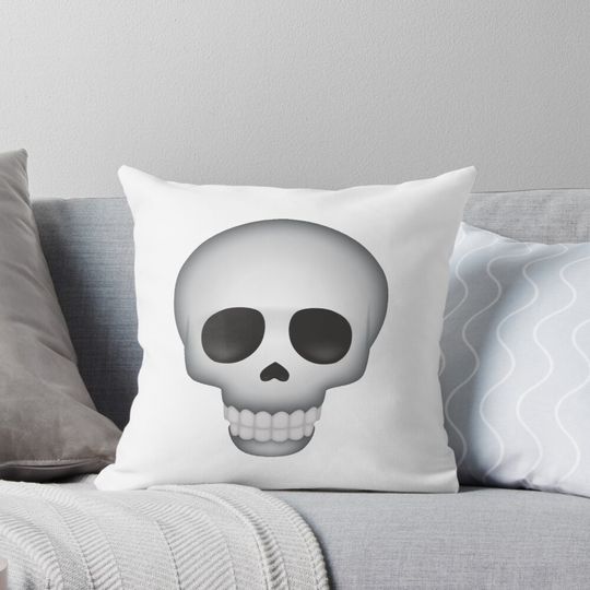 Discover Skull Emoji Pillow