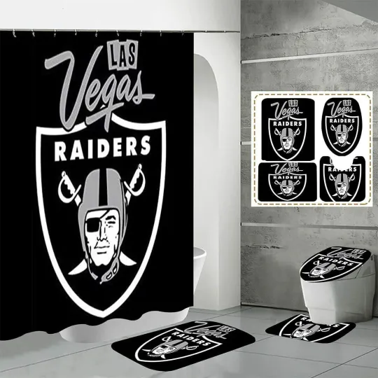 Las Vegas Raiders ver8 Sport Waterproof Shower Curtain