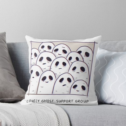lonely ghost support group Pillow
