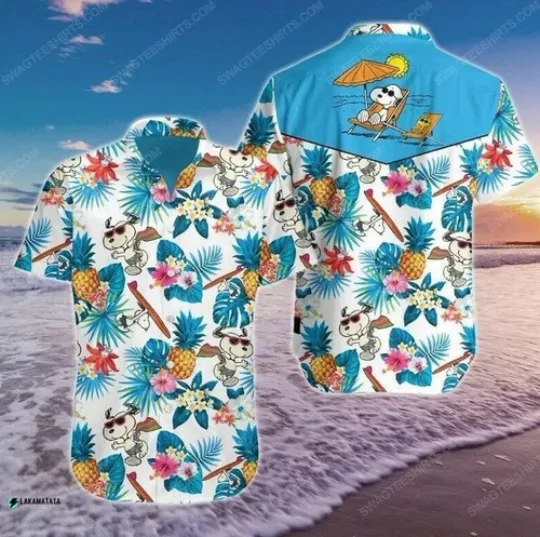 Discover Tropical Snoopy Cartoon Movie Disney Hawaiian Shirt, Button Up Shirt For Mens