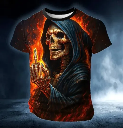 Discover Men’s Halloween Skull AOP 3D T-Shirt