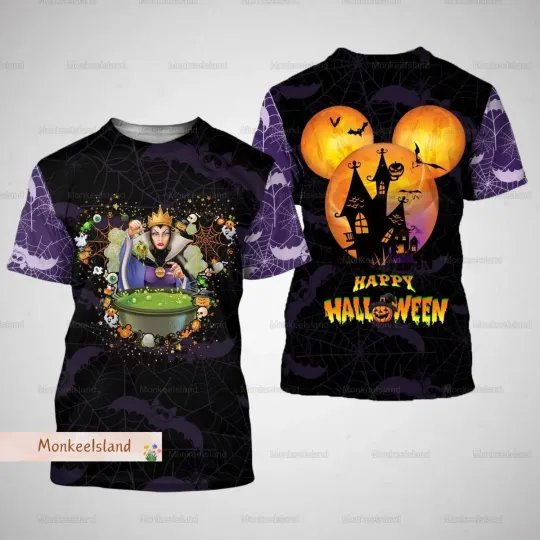 Halloween Maleficent Villains 3D T-SHIRT US Size All Over Print Father Day Gift