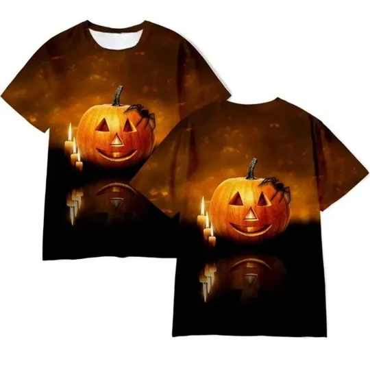 Discover T-Shirts Halloween Pumpkin Head 3D Print Summer T Shirt