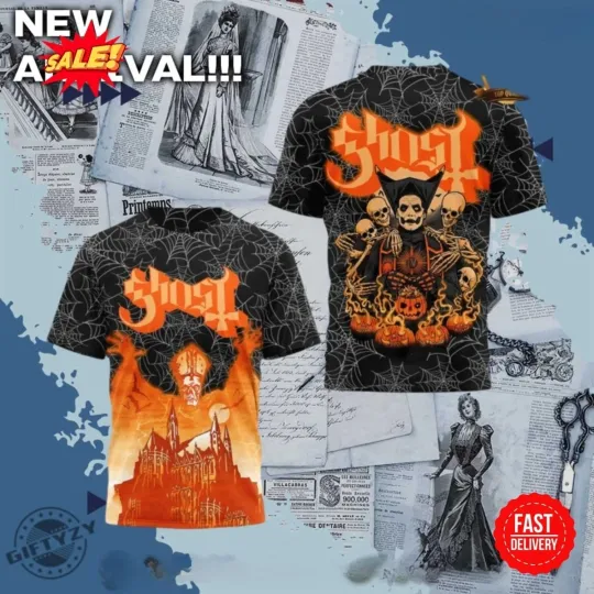 Ghost Band Glow In The Dark Reflective Halloween 3D All Over Print Shirt