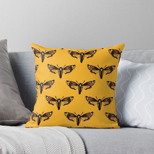 Discover  Death's Head Hawkmoth on Yellow Pillow