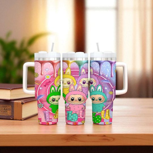 Discover Trending Glitter 40oz Tumbler, Monster Doll Character Tumbler, Perfect Gift for Kids, Cute Doll For Kids Girls LBB Tumbler, Pink Tumbler