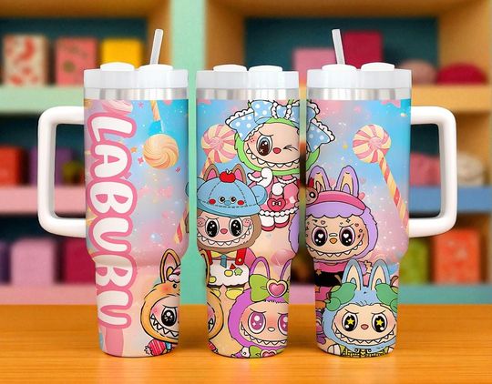 Discover Pink Glitter 40oz Tumbler: Monster Doll Character, Stainless Steel