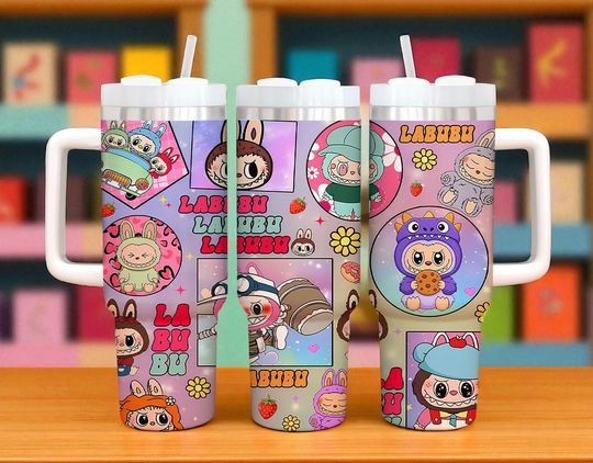 Discover Pink Glitter Monster Doll Tumbler: 40oz Stainless Steel, Gift for Kids