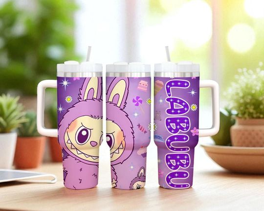 Discover Purple Monster Doll Tumbler: Stainless Steel 40oz, Gift for Kids