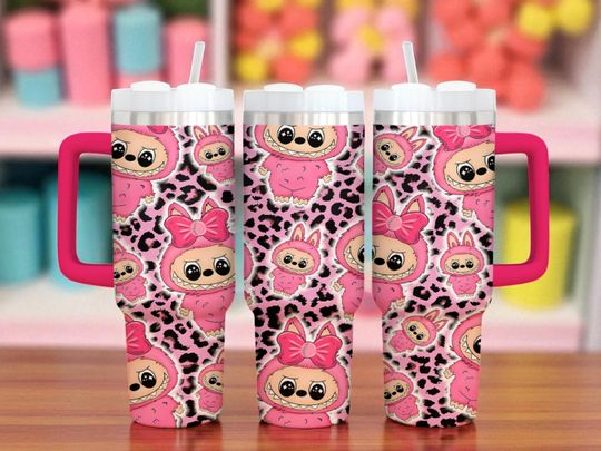 Discover 40oz Tumbler: Hot Pink Monster Doll Character