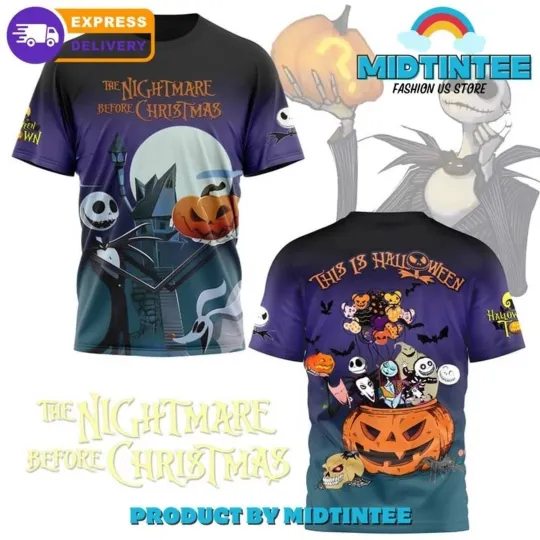 The Nightmare Before Christmas Happy Halloween 3D Shirt