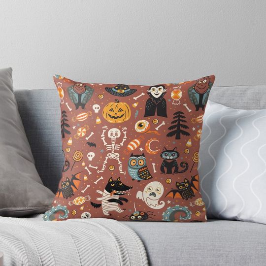 Discover Happy Halloween Pillow