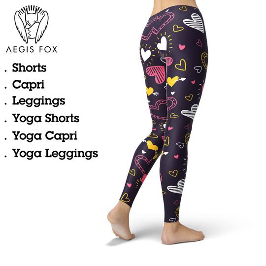 Discover Heart Valentine's Day Leggings, Gift for Women