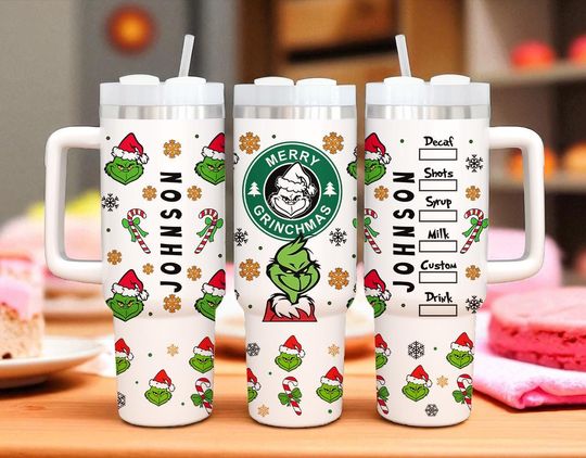 Discover Personalized Disney Christmas Grin Tumbler 40oz, Christmas Gift