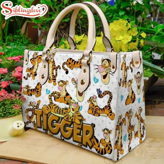 Discover Winnie the Pooh Tigger Disney Women Leather HandBag, Women Gift Shoulder Bag