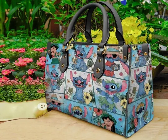 Discover Personalized Stitch Leather Handbag, Stitch Handbag, Shoulder Bag, Gift For Her