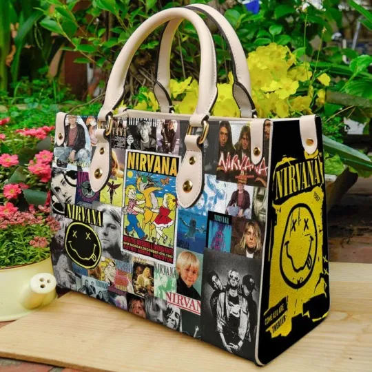 Nirvana Women Leather Handbag Wallet, Nirvana Fan Gift ShoulderBag