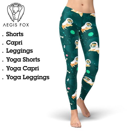 Discover Corgi Astronaut Space Leggings, Gift for Women