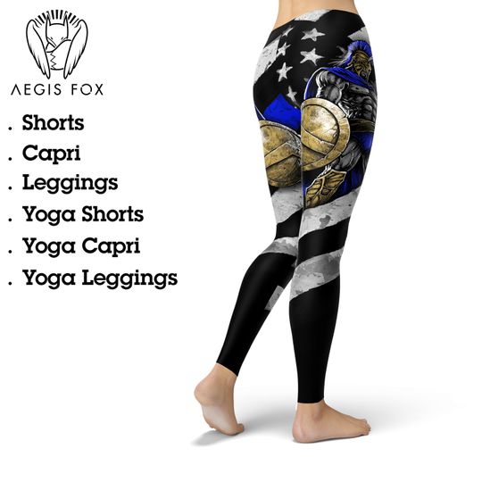 Discover Thin Blue Line Warrior Leggings, Gift for Women