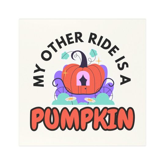 Discover My Other Ride is A Pumpkin Whimsical Pumpkin Car Magnet, Fun Fall Decor, Halloween Gifts, Seasonal Car Accessory, Cute Vehicle Decoration