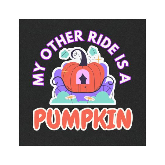 Discover My Other Ride is A Pumpkin Car Magnet - Fun Fall Decor, Halloween Gift, Seasonal Car Accessory, Cute Ride Magnet, Autumn Vibes