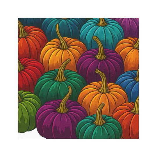 Colorful Pumpkin Car Magnets: Vinyl Autumn Decor Set