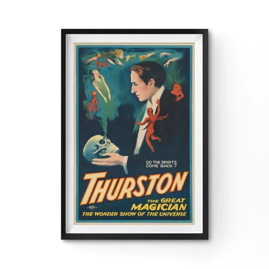Discover 1915 Magician Howard Thurston Poster - Magic Art Print - Premium Matte Vertical Poster