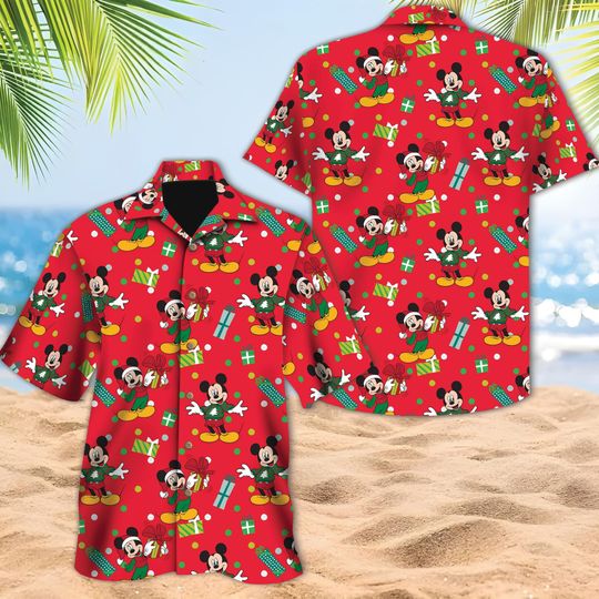 Discover Disney Mickey Christmas Winter Hawaiian, Disney Xmas Party Hawaii Shirt, Winter Christmas Disney Hawaiian, Winter Christmas Gift For Fan