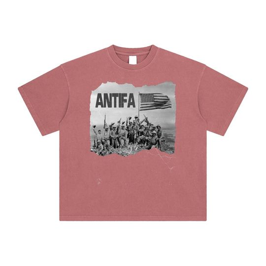Discover ANTIFA  WWII Soldiers Protest Tee | Anti-Fascist Statement Shirt | Political Graphic Tee