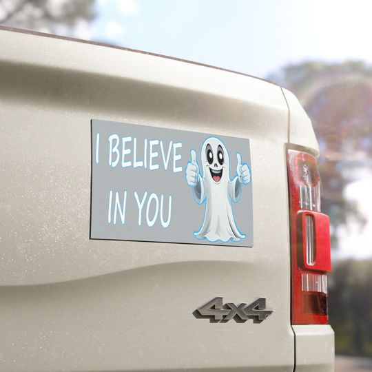 Discover Funny Ghost Car Magnet: Inspirational Halloween Decor