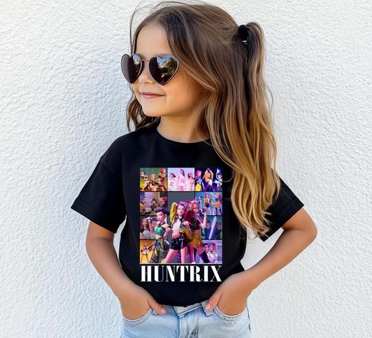 Comfort Colors Kpop Demon Hunters Shirt, Jinu Manga Shirt, Korean Pop Kids Lover Gift, Kpop Huntrix, Demon Hunter Merch,Saja Girls Fan Gift