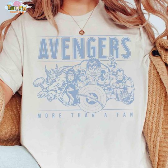 Discover Retro 90s Marvel Avengers More Than A Fan T-Shirt, Marvel Studios Fan Gift, Tee for Birthday Holiday