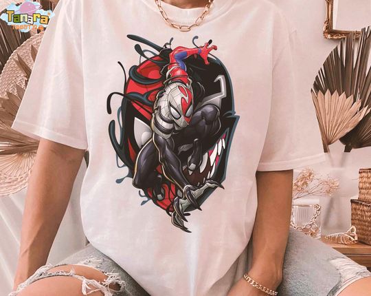Discover Marvel Spider-Man Maximum Venom T-Shirt, Perfect for Superhero Fans, Retro 90s, Gift for Adults and Kids
