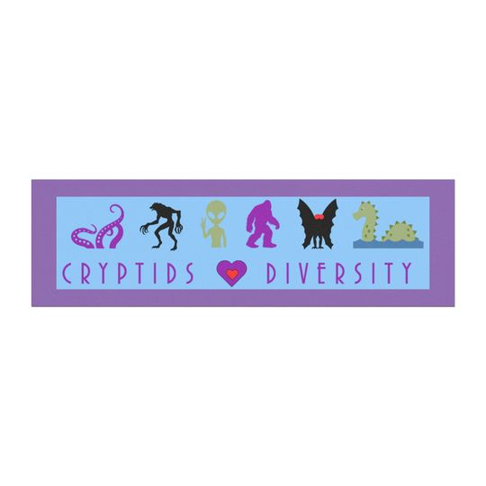 Discover Cryptids & Diversity Car Magnet, Fun Car Dcor, Gifts for Weirdos, Car Accessories, Unique Magnet for Halloween