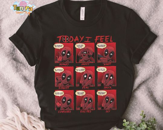 Discover Deadpool Today I Feel Panels T-Shirt, Marvel Studios Tee, Perfect for Deadpool Fans