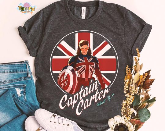 Discover Marvel What If Captain Carter T-Shirt,Perfect for Marvel Fans, Gift for Adults and Kids