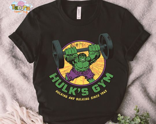 Discover Retro 90s Marvel The Incredible Hulk Tee, Hulk's Gym, Vintage Superhero Shirt, Perfect for Disney Fans, Comic Gift