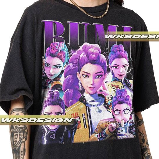 Discover Limited Rumi Huntrix Kpop Demon Hunters Shirt, Kpop Demon Hunters Vintage T-Shirt, Gift For Women and Man Unisex T-Shirt