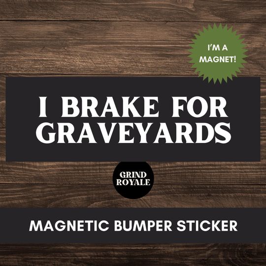 Discover Funny Goth Bumper Car Magnet, Car Magnet Funny, Funny Bumper Sticker,Bumper Sticker,Unhinged Stickers,Goth Sticker, Elder Emo, Horror Lover