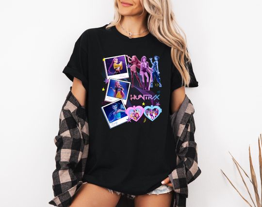 Discover Mira, Rumi, Joey Shirt,Kpop Demon Hunters Shirt, Huntrix Girl T-Shirt, Kpop idol group Shirt, Demon Hunter Merch, Gift for Huntrix fan Shirt