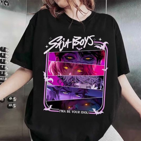 Discover Saja Boys Slide Comfort ColorsShirt, Saja Boys Boy Band Shirt, Kpop Demon Inspired Movie Shirt, Demon Hunters Merch, Kpop Shirt, Boy Group