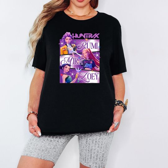 Discover Huntrix Kids T Shirt, Demon Hunters Shirt, Huntrix Girls T Shirt, Mira Rumi Joey Shirt, Demon Hunter Kids Shirt