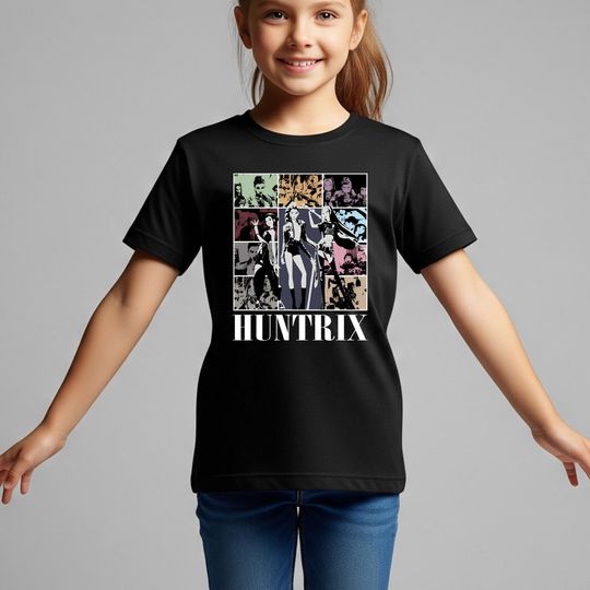 Discover Demon Hunters Kids Shirt, Jinu Manga Shirt, Korean Pop Lover Gift, Kpop Huntrix Shirt, Demon Hunter Merch, Saja Girls Fan Shirt