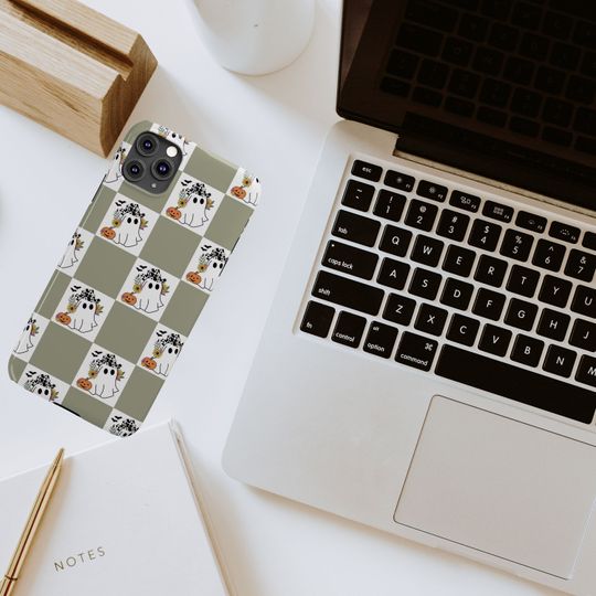 Retro Halloween Cowboy Ghost Phone Case, Halloween iPhone Case, Ghost iPhone Case, Fall Phone Case, Spooky Phone Case