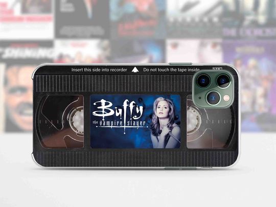VHS tape iPhone case 15 14 13 12 11 Pro Max 8 Plus, Halloween Google pixel case, Buffy for Samsung case S23 S20 S10