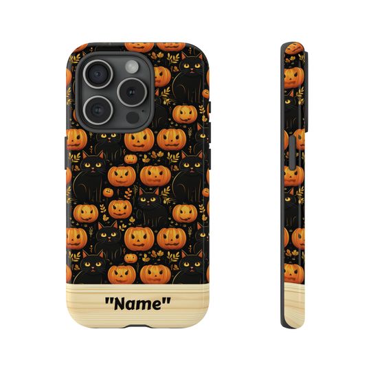 Cat Phone Case for iPhone 15 14 13 12 11 Pro Max Plus, Cat Mom Halloween iPhone Case, Cat Lover Black Cat iPhone Case, Cat Lover Mom Gift