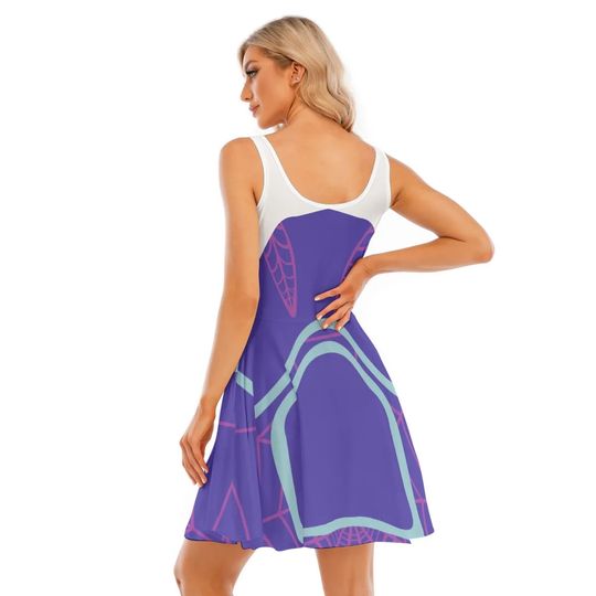 Spider Gwen Cosplay Skater Dress, Gwen Stacy Spidey Costume Dress, Superhero Women Outfit, Disney Halloween 2025 Running Dress